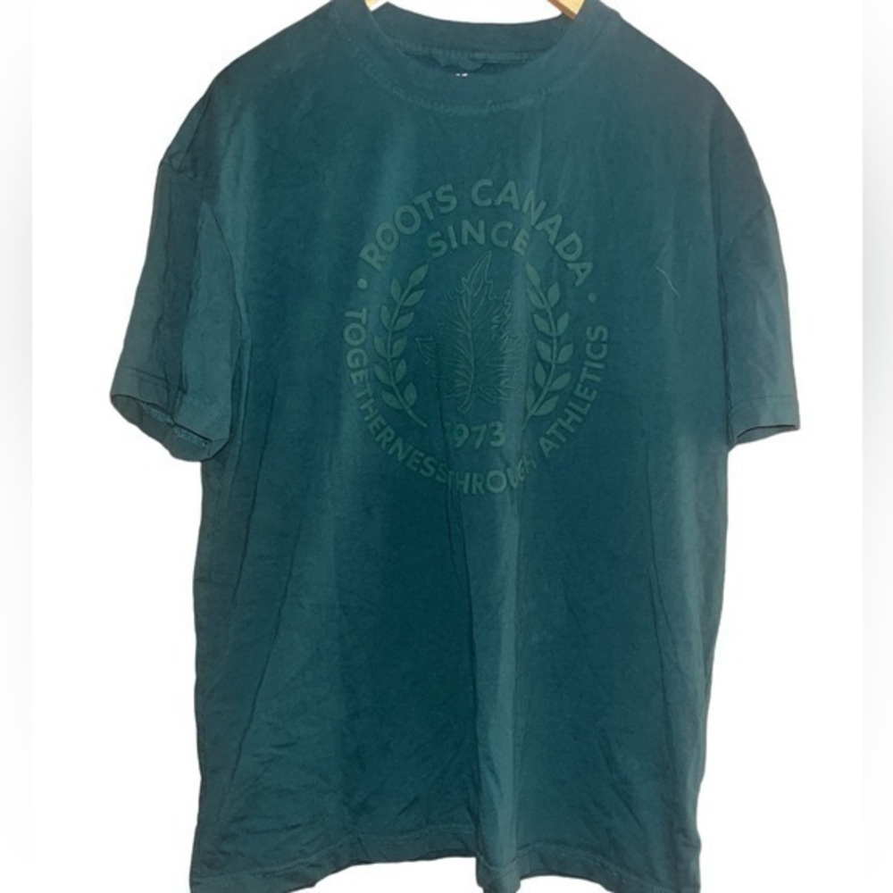 Roots Canada green L shirt - Picture 1 of 4